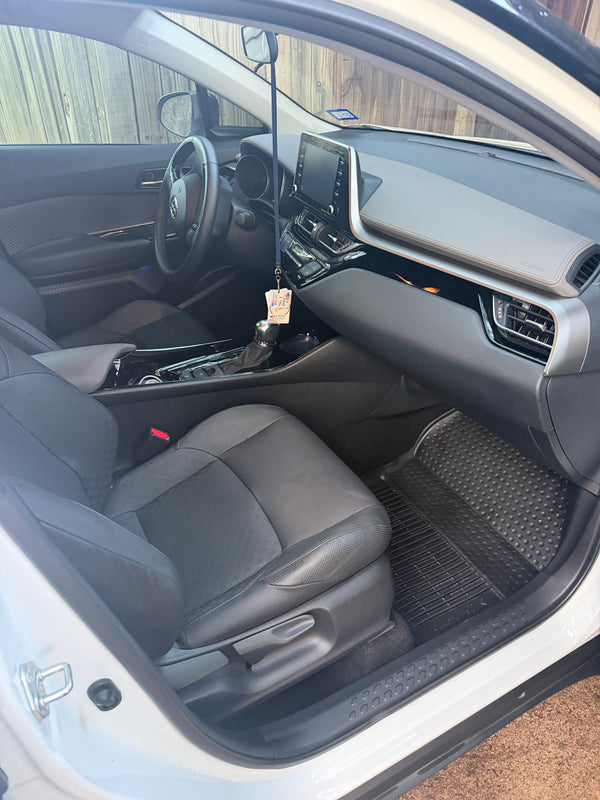 2022 Toyota C-HR after an RDR interior detail in Austin, Passenger seat and footwell
